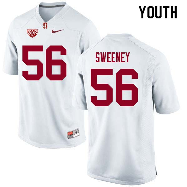 Youth Stanford Cardinal #56 Will Sweeney College Football Jerseys Sale-White - Click Image to Close